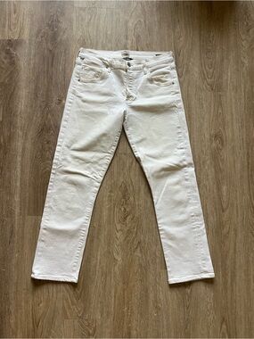 Citizens of Humanity white slim boyfriend jeans